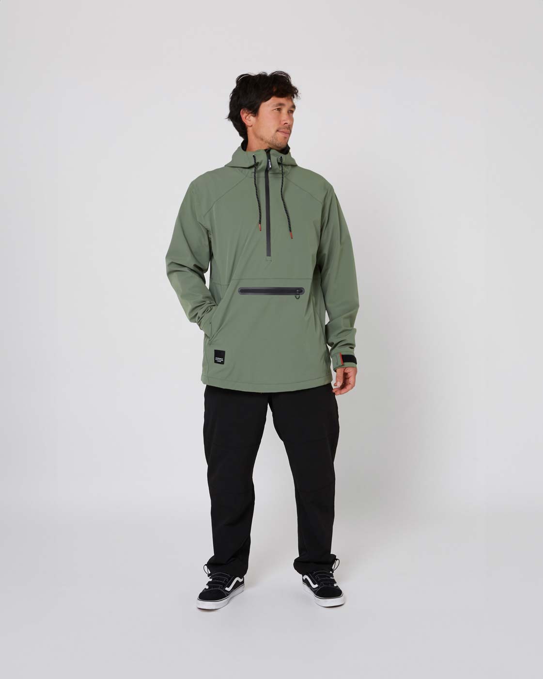 Follow Outer Spray Anorak Jacket – Olive