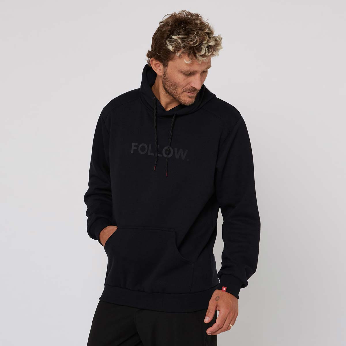 Follow Logo Hoody – Black