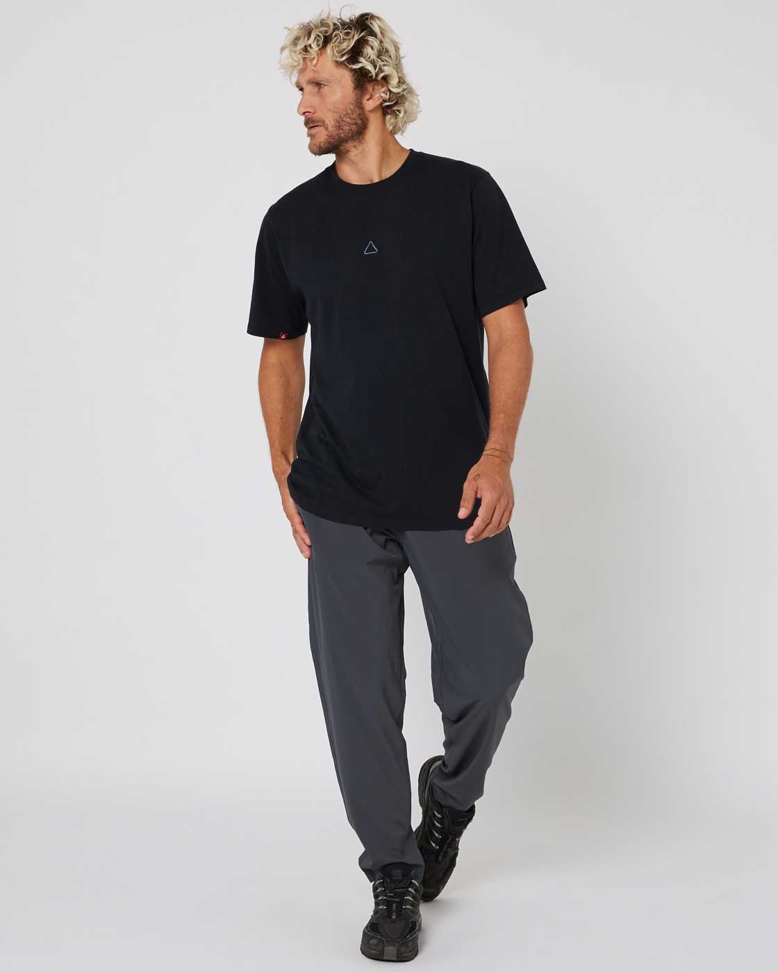 Follow Stitched Tee – Black