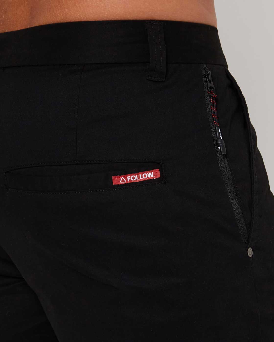 Follow Summer Chino Shorts – Black