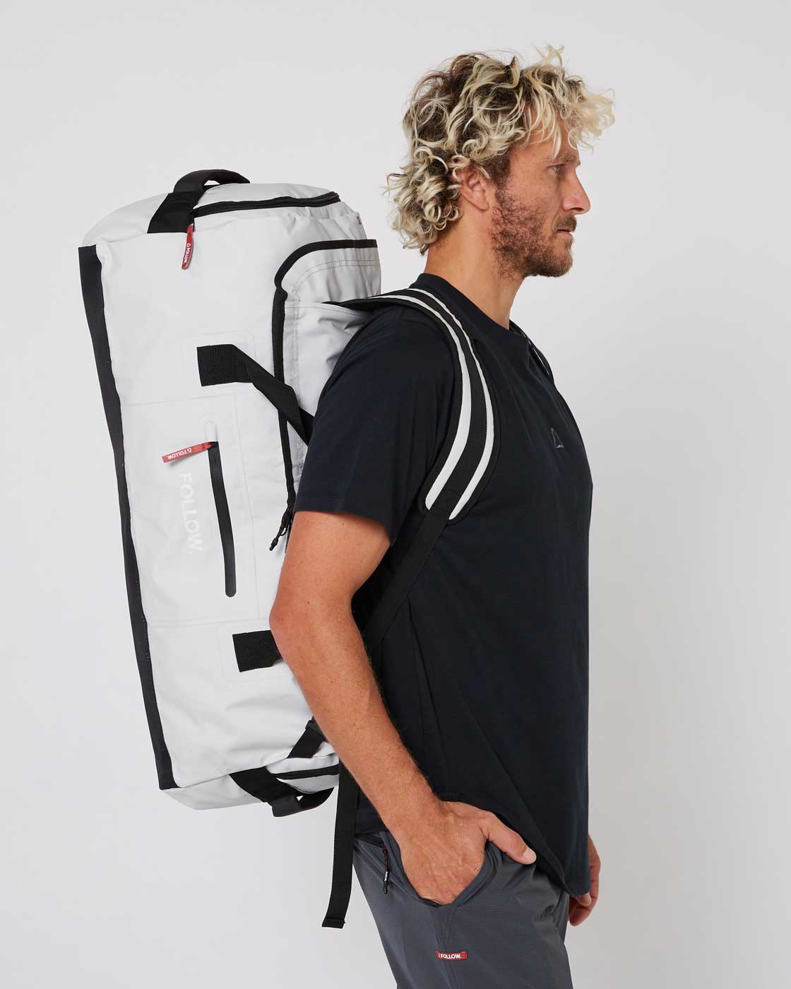 Follow Life Duffel Bag 50L – Light Grey
