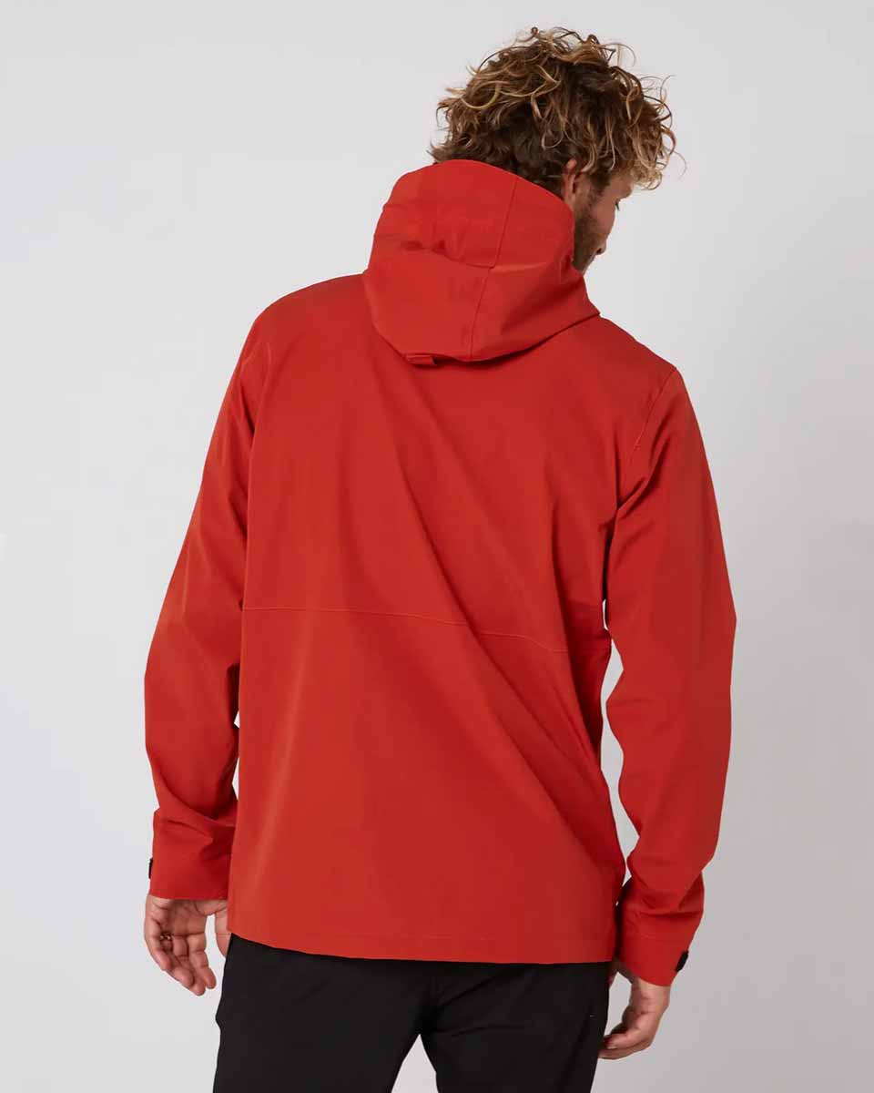Follow Layer Outer Spray Anorak Jacket - Dirty Red
