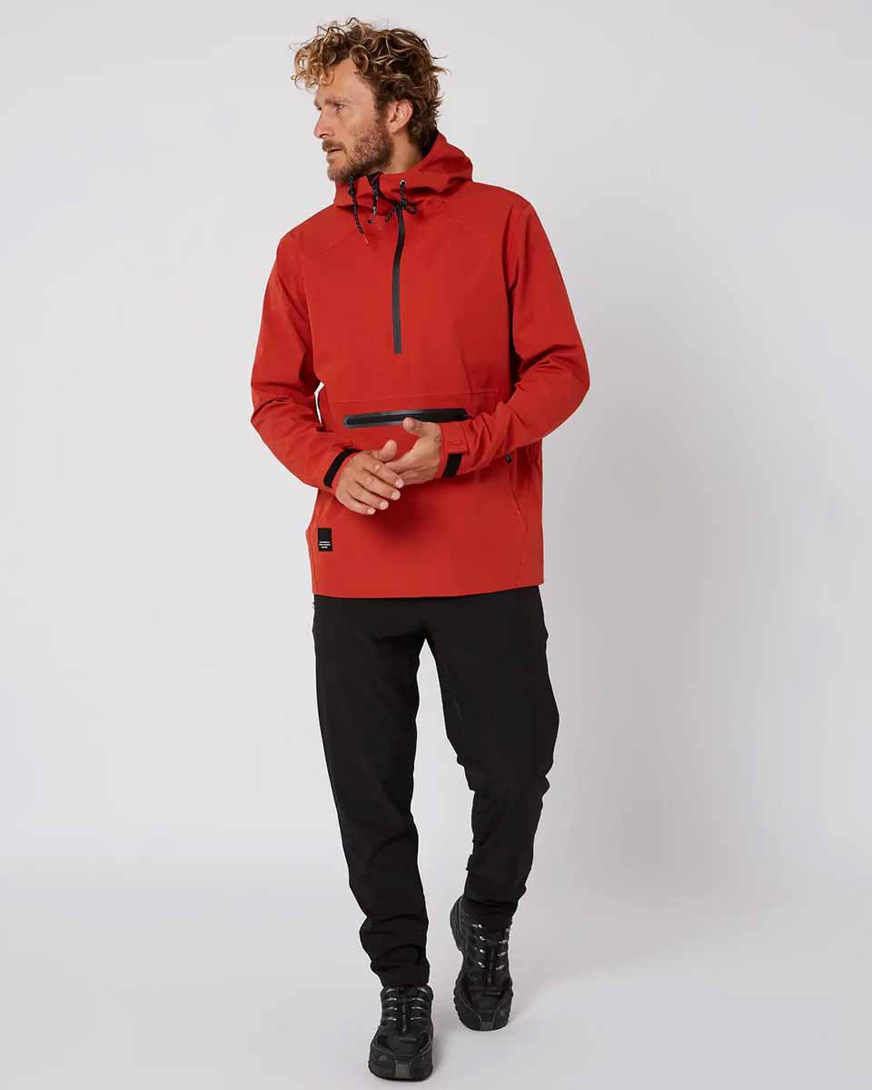 Follow Layer Outer Spray Anorak Jacket - Dirty Red