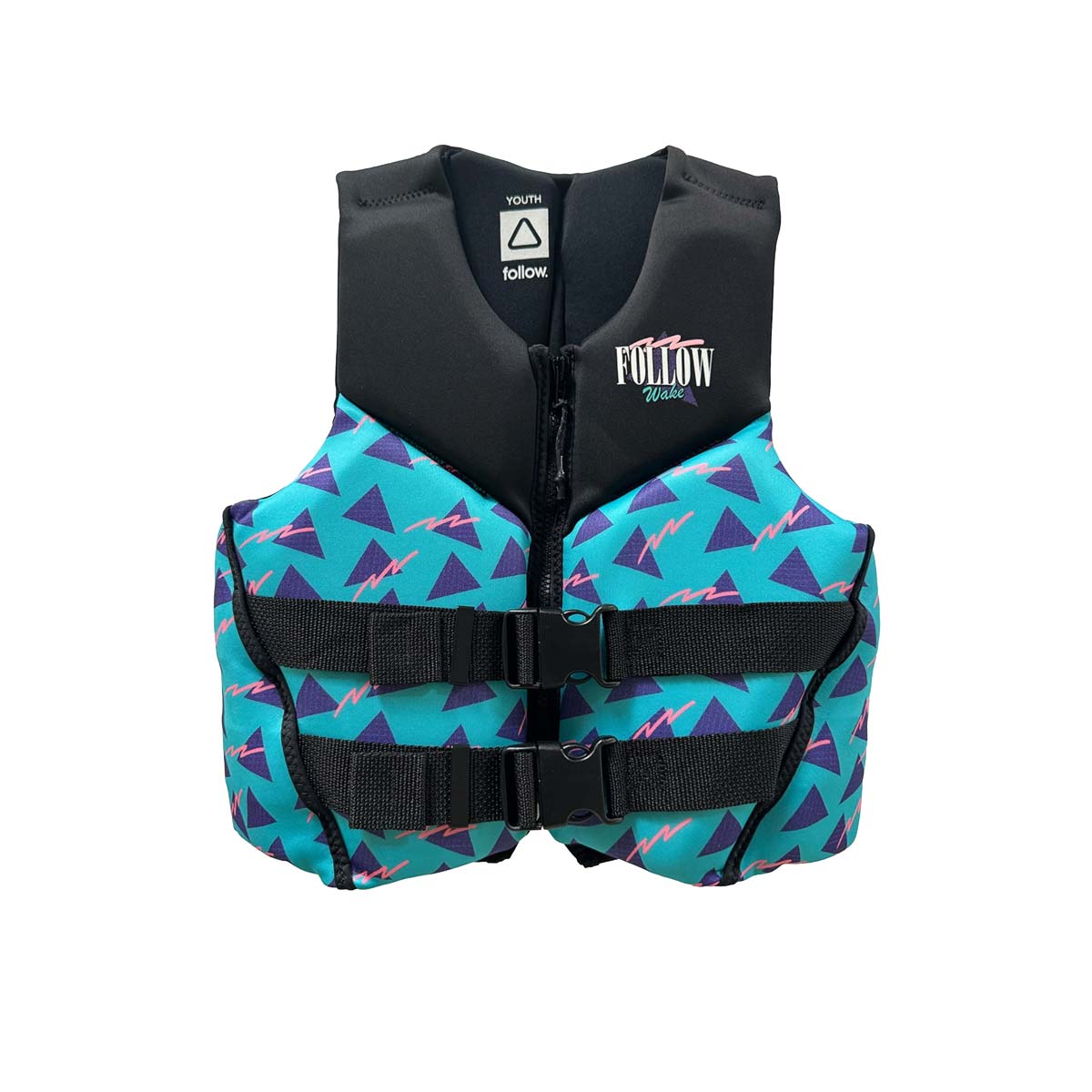 Follow Youth Grommy CGA 70N Life Vest – Black/Teal