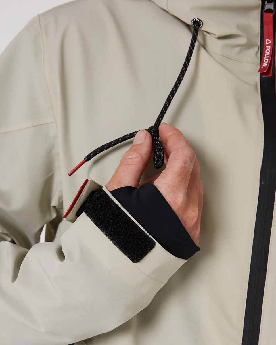 Follow Outer Spray Zip-Through Jacket - Bone