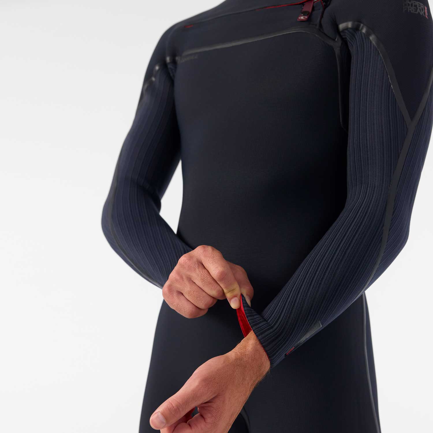 O'Neill Hyperfreak Fire 5/4+ mm Chest Zip Wetsuit – Black A00