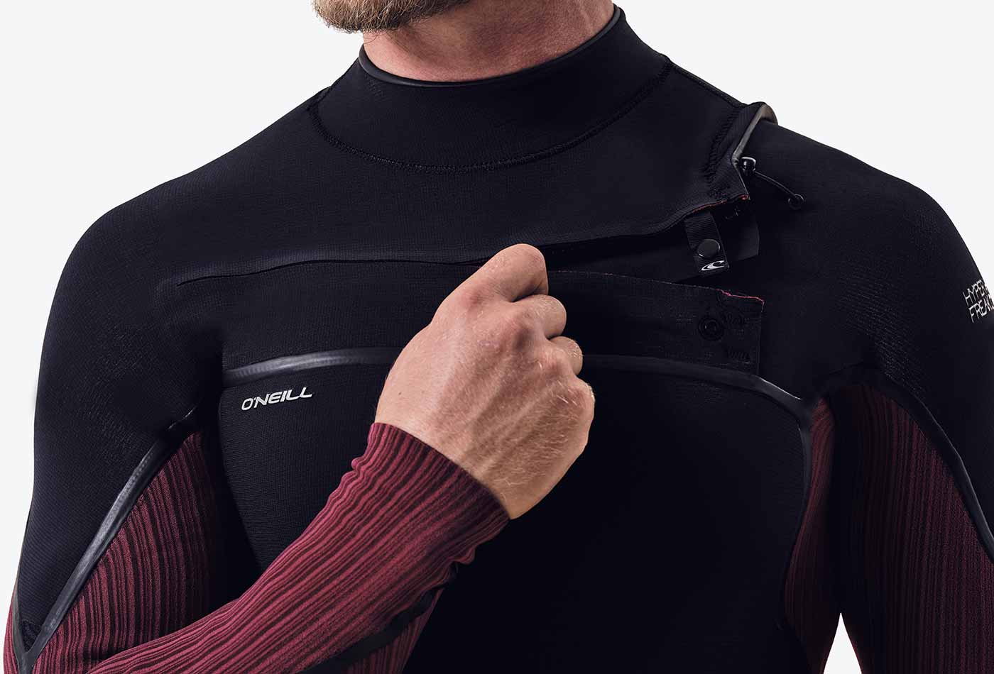 Wetsuit O'Neill Hyperfreak Fire 4/3+ mm Chest Zip – Black A00
