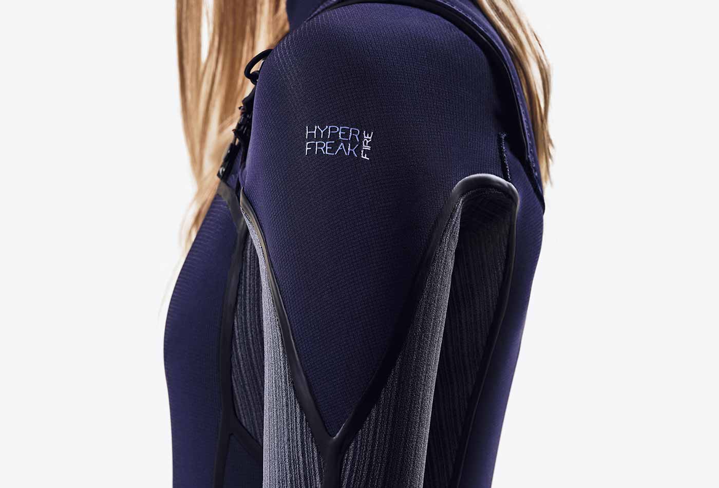 Wetsuit O'Neill WMS Hyperfreak Fire 5/4+ mm Chest Zip – Navy/Shade HR3