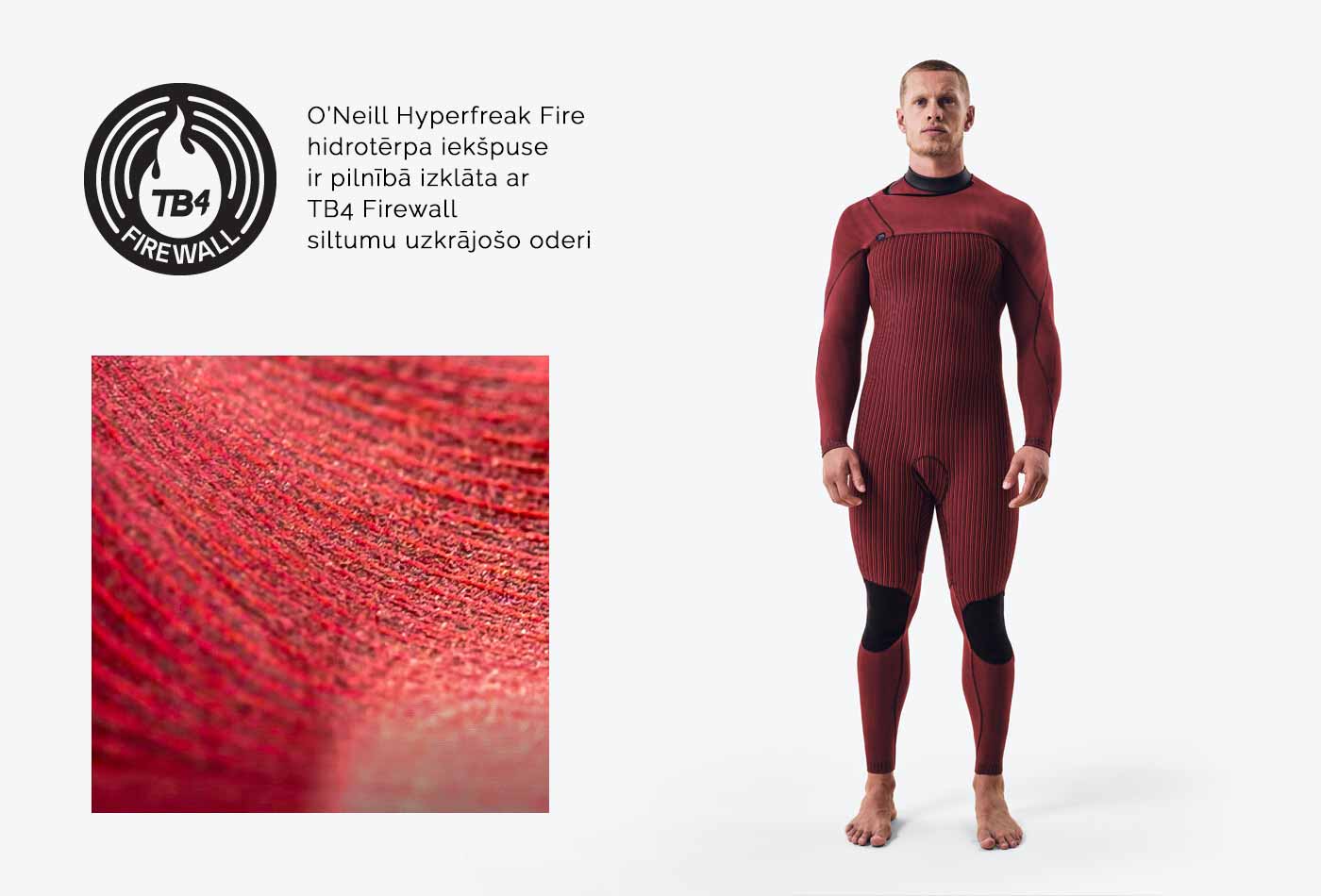 Wetsuit O'Neill Hyperfreak Fire 5/4+ mm Chest Zip – Black A00