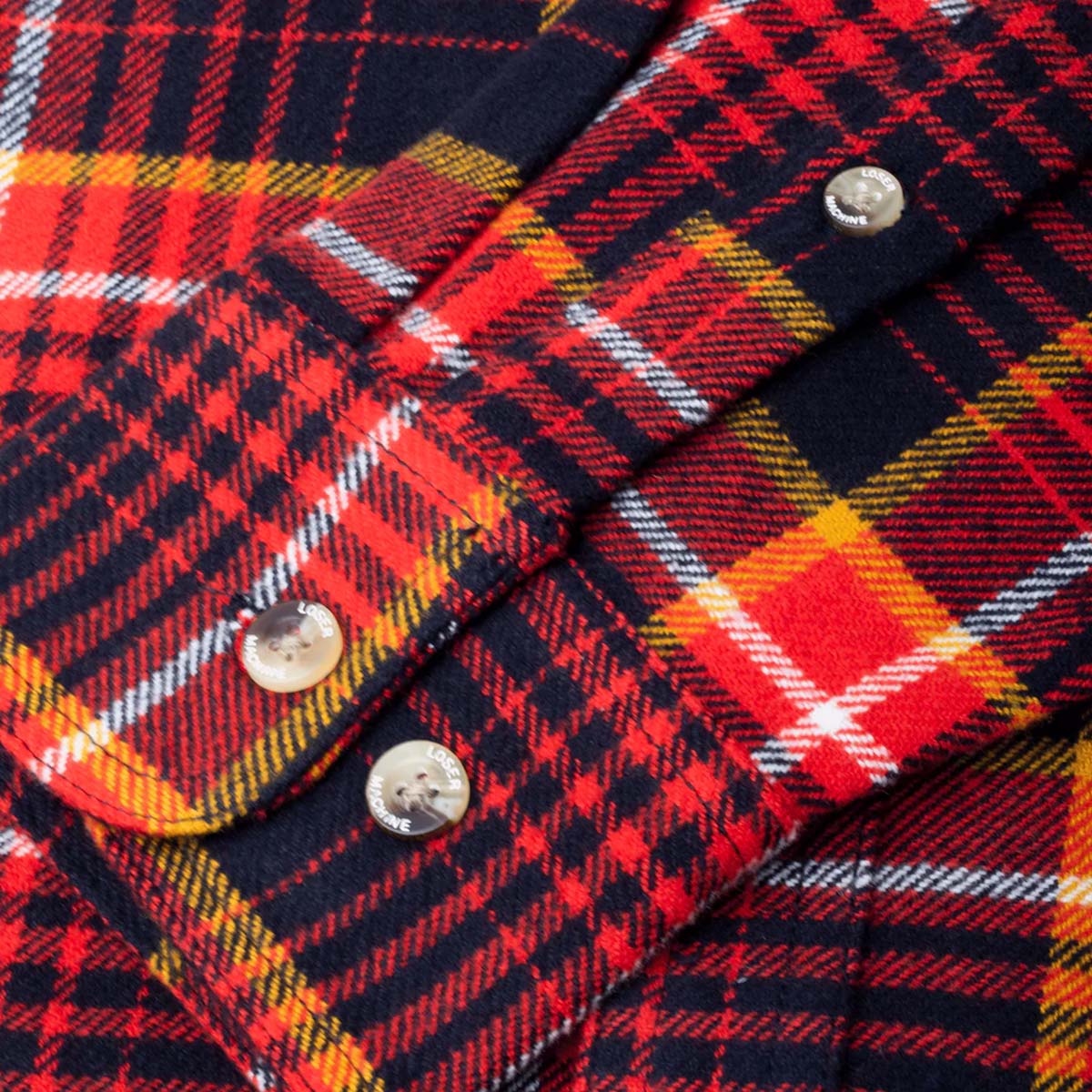 Loser Machine Hillside W/O Print Woven Flannel Shirt – Navy/Red