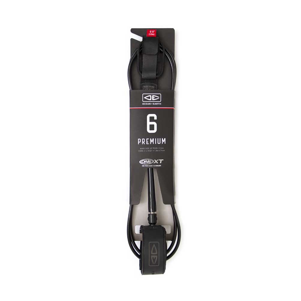 Ocean & Earth Premium One-XT 6ft Leash – Black