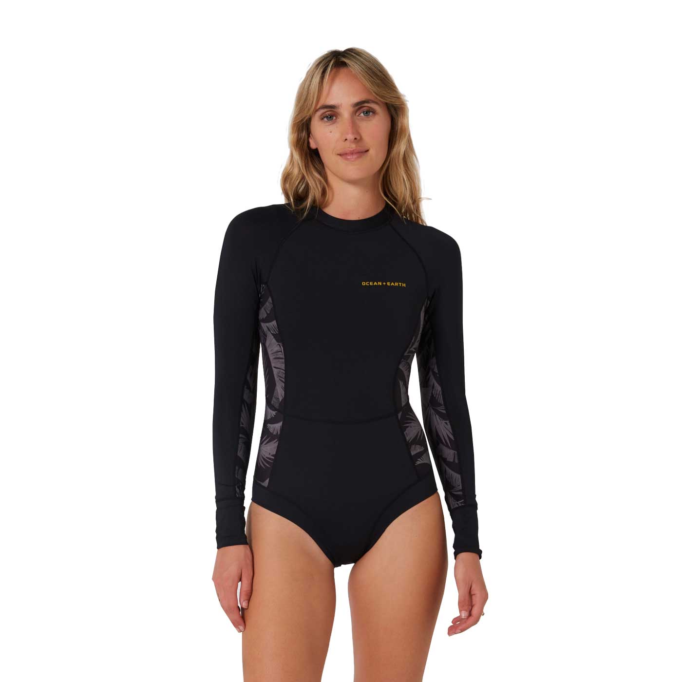 Ocean & Earth Ladies Oceana L/S Back Zip Lycra Suit – Black