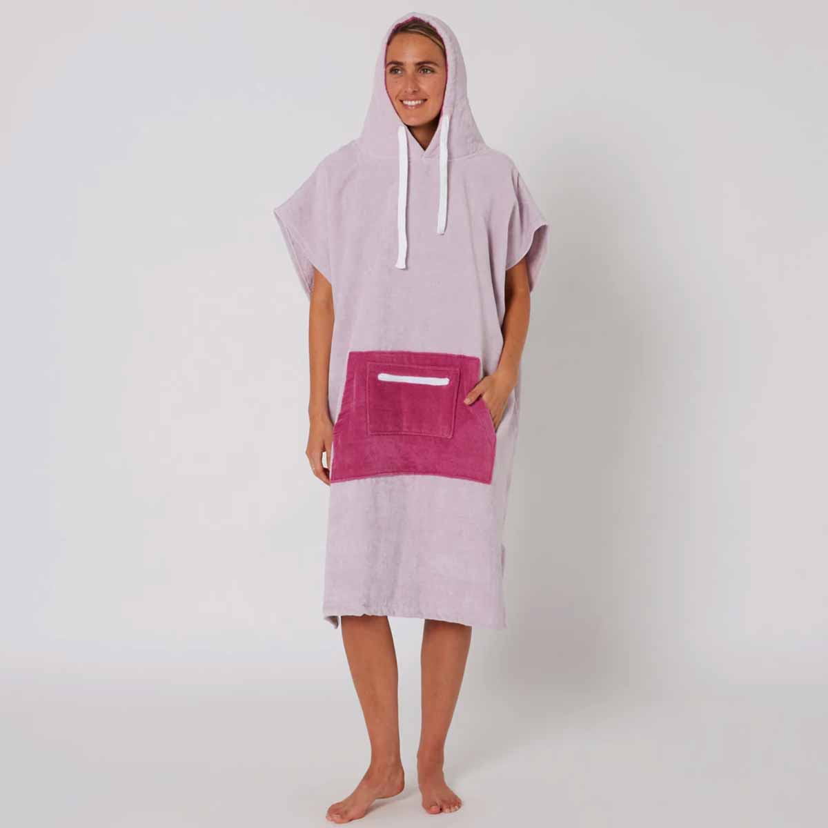 Ocean & Earth Ladies Day Dream Hooded Poncho – Lavender