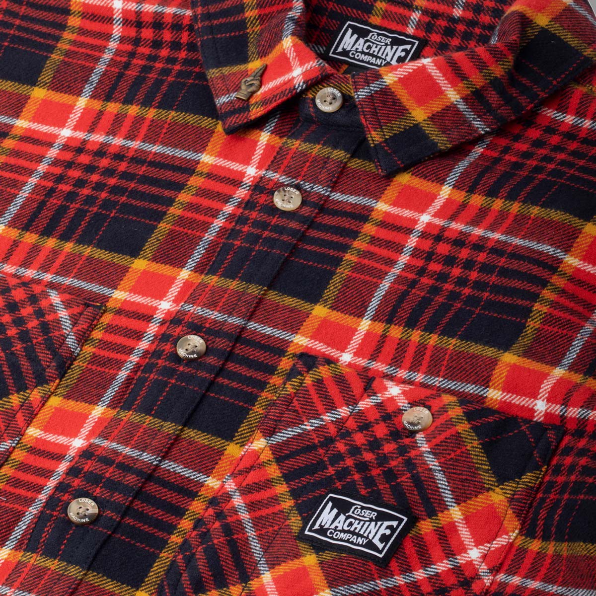 Loser Machine Hillside W/O Print Woven Flannel Shirt – Navy/Red