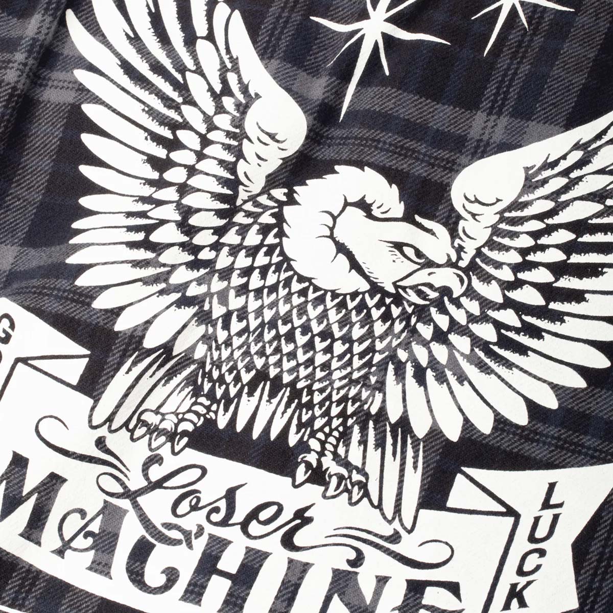 Loser Machine Step Up Woven Flannel Shirt – Black/Navy