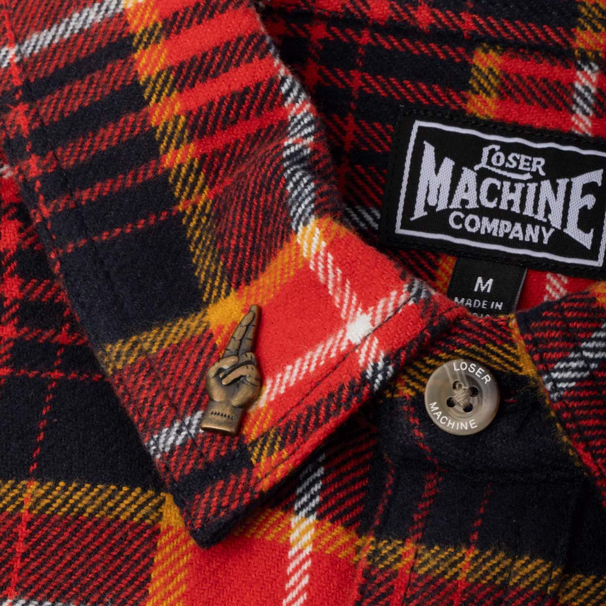 Loser Machine Hillside W/O Print Woven Flannel Shirt – Navy/Red