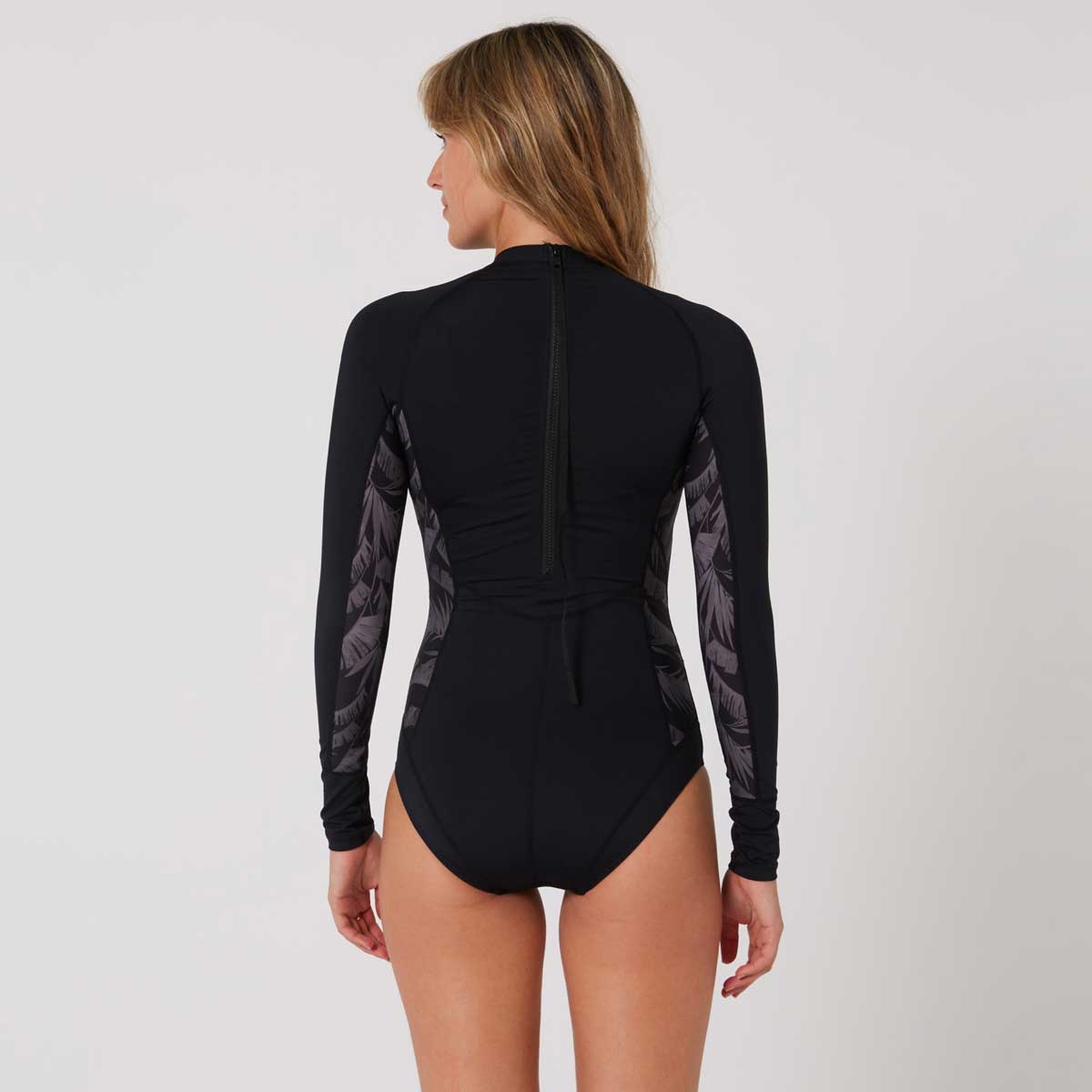 Ocean & Earth Ladies Oceana L/S Back Zip Lycra Suit – Black