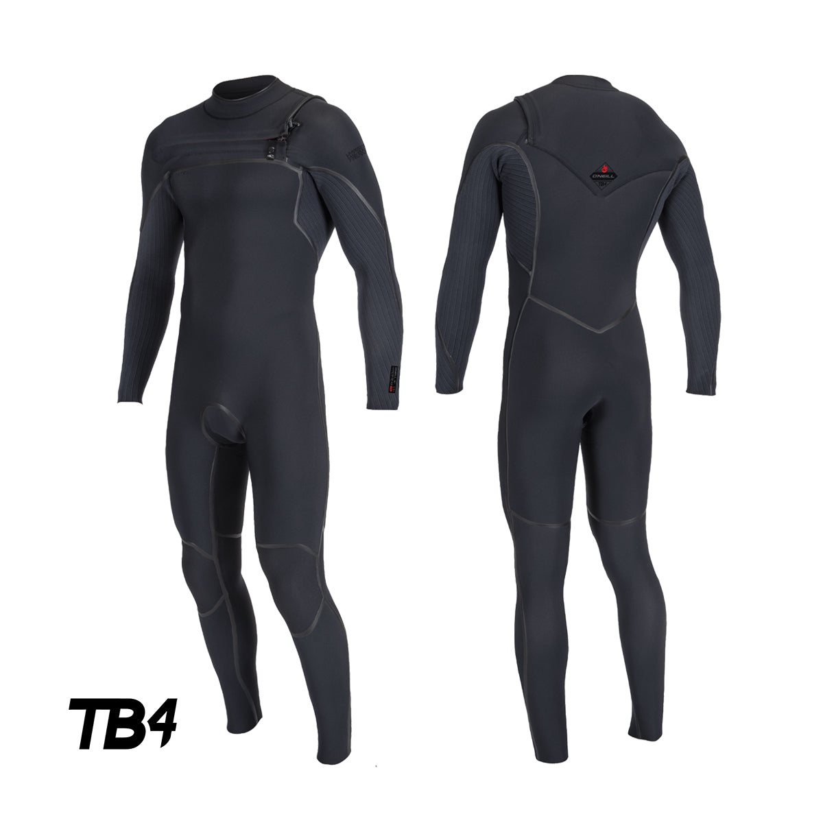 Wetsuit O'Neill Hyperfreak Fire 5/4+ mm Chest Zip – Black A00