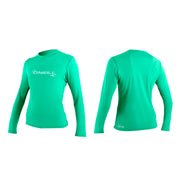 O'Neill WMS Basic Skins LS Rash Tee – Aqua