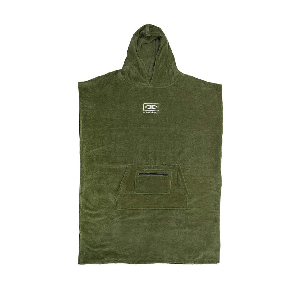 Ocean & Earth Corp Hooded Poncho – Military