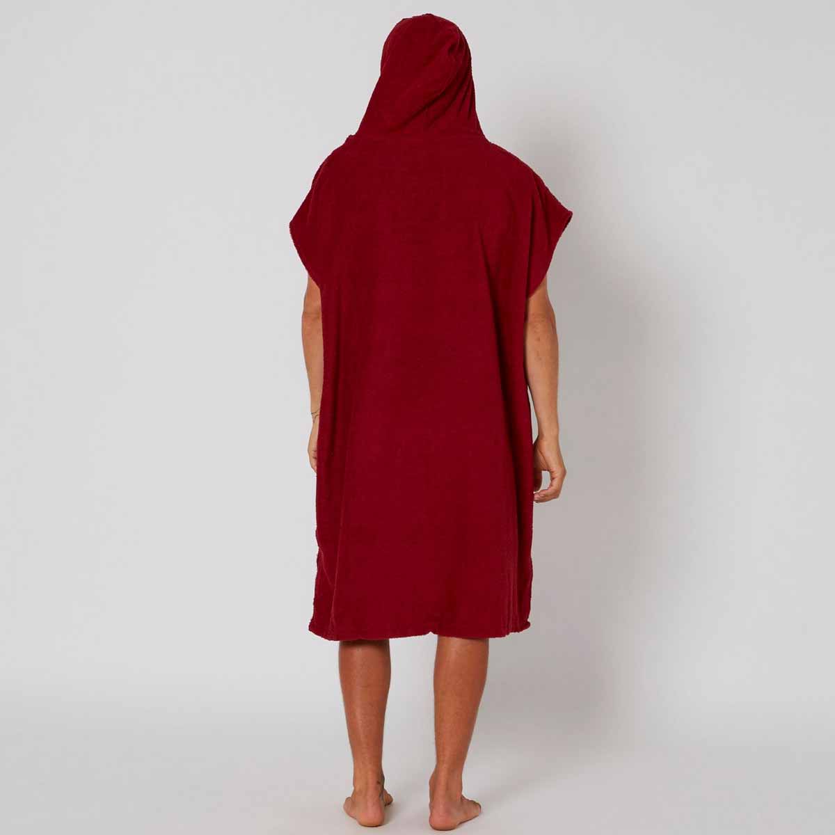 Ocean & Earth Terry Hooded Poncho – Latvian Red