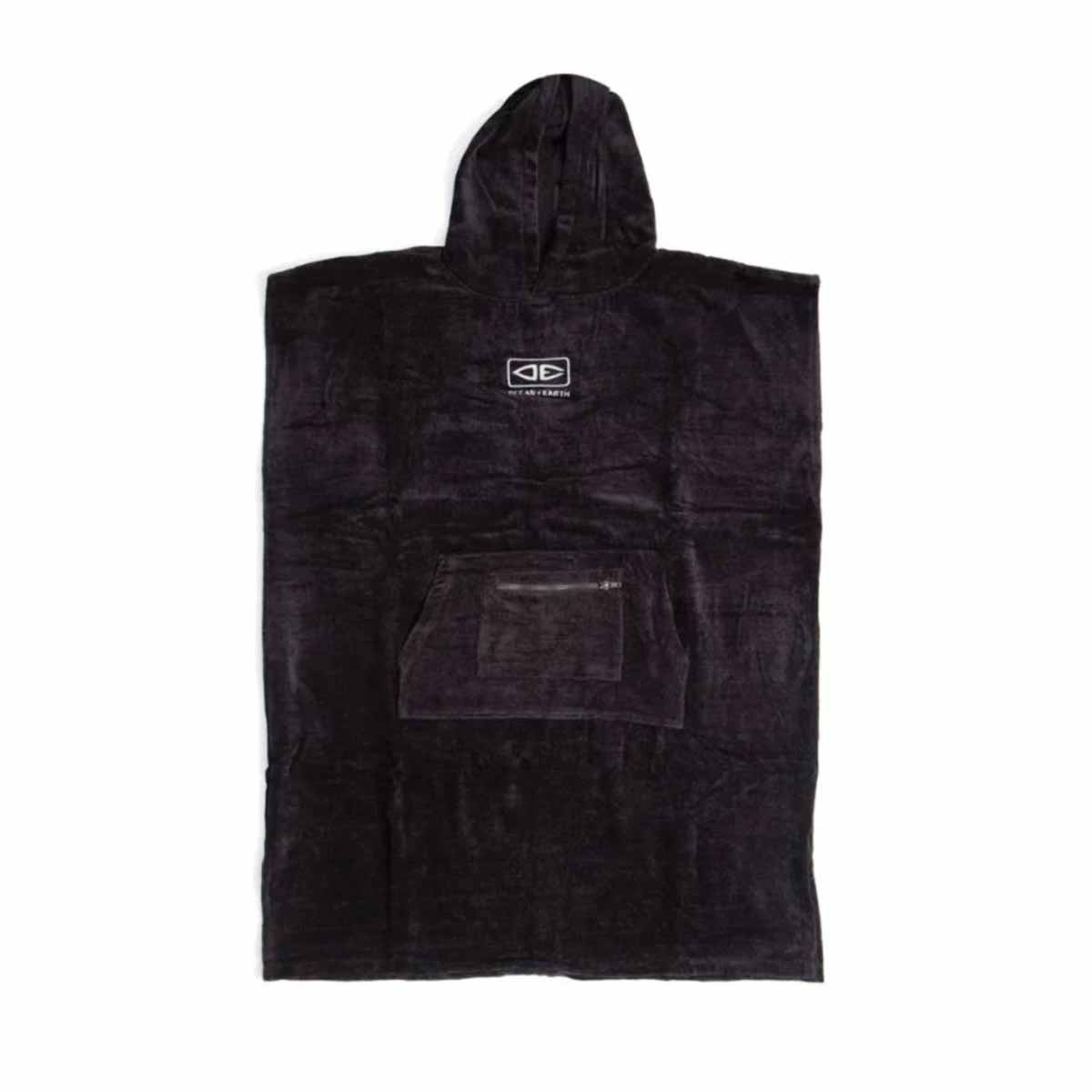 Ocean & Earth Corp Hooded Towel Poncho - Black