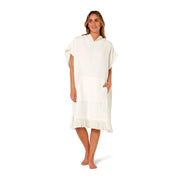 Ocean & Earth Ladies Waffle Hooded Poncho – Off White