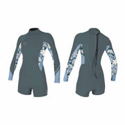 O'Neill Wms Bahia 2/1 Back Zip L/S Spring Wetsuit – Shade/Palmenotrop/Fadedenim IJ8