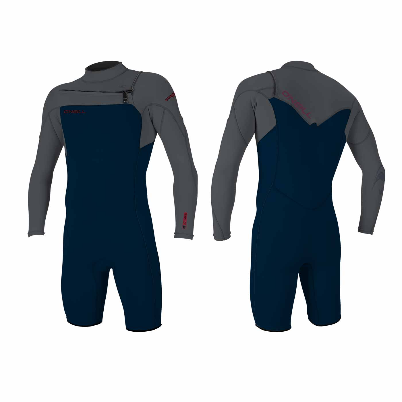 O'Neill Hammer 2mm Chest Zip L/S Spring Wetsuit – Abyss/Graphite EJ4