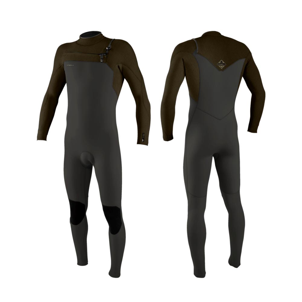 O'Neill HyperFreak 4/3+ mm Chest Zip Full Wetsuit – Raven/Army IS1