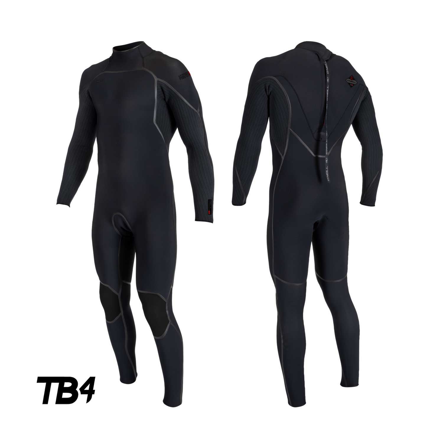 O'Neill Hyperfreak Fire 5/4+ mm Back Zip Wetsuit – Black A00