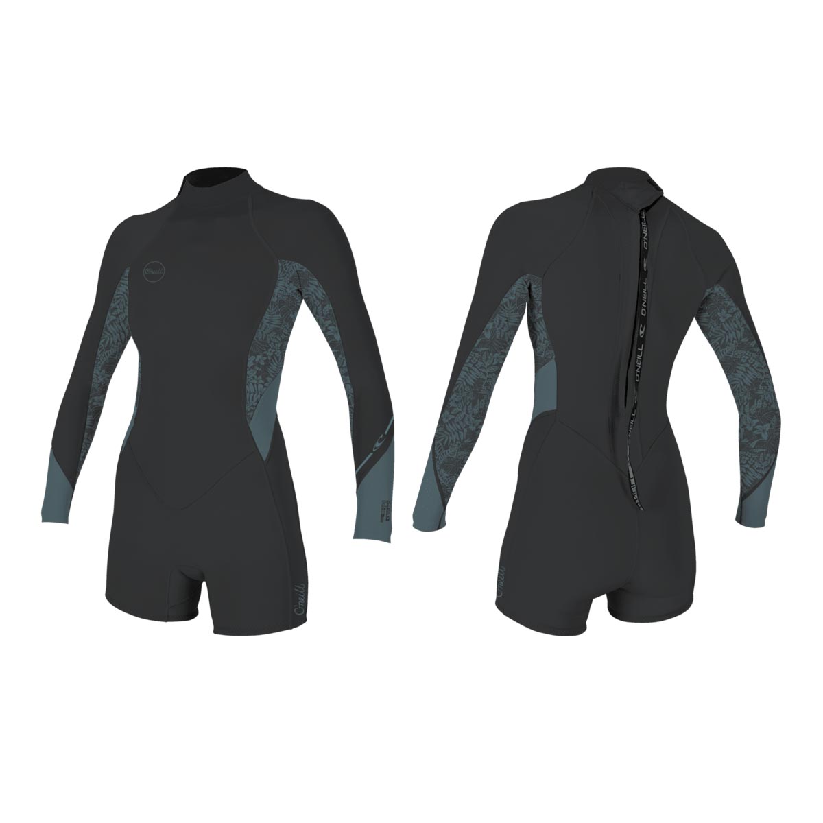 O'Neill Wms Bahia 2/1 Back Zip L/S Spring Wetsuit – Tempered/Shade IT1