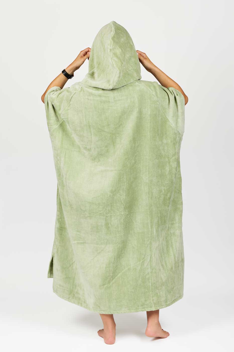 After Essentials High End Jacquard Poncho Towel – Tender Green