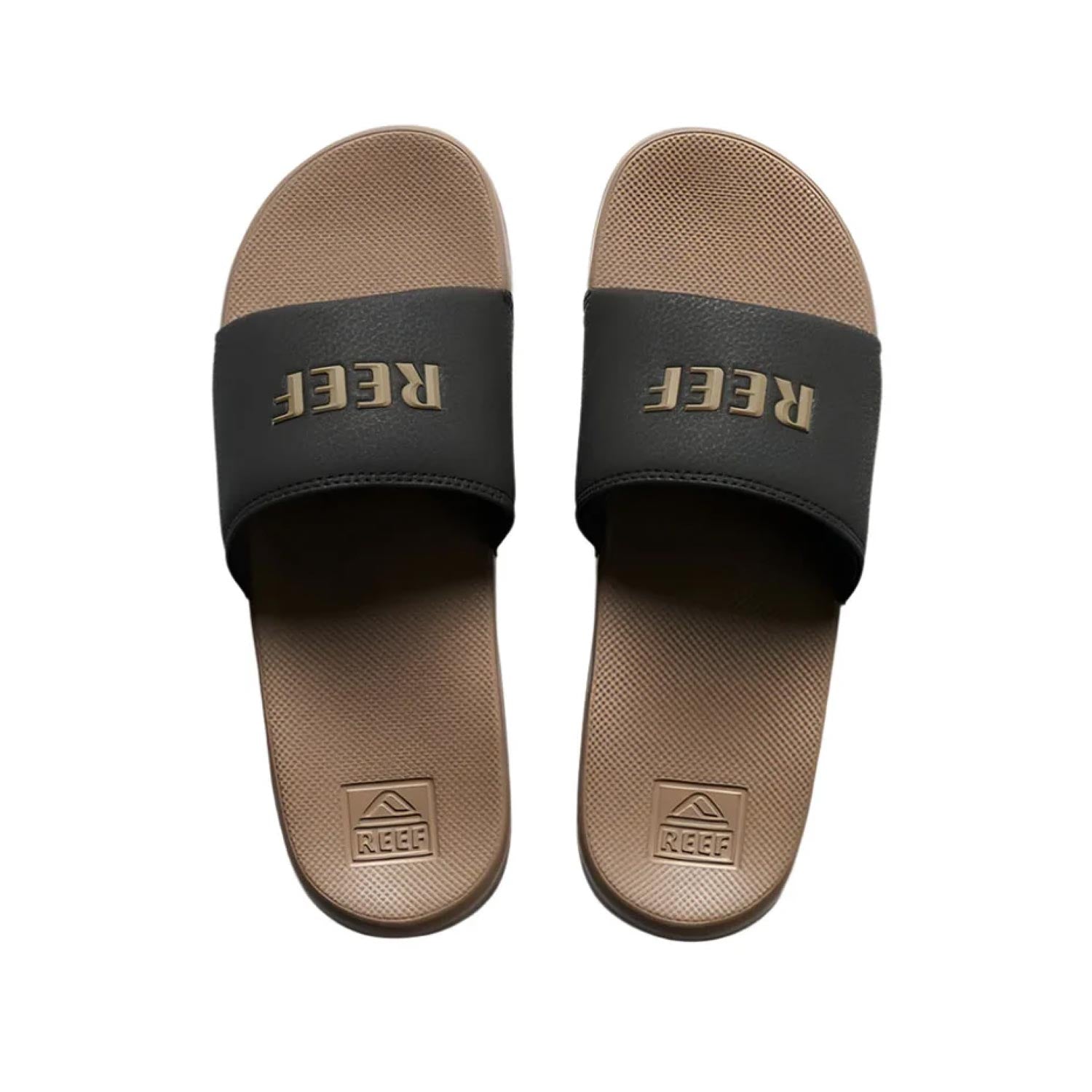 Reef Men's One Slide Sandals – Black/Fossil