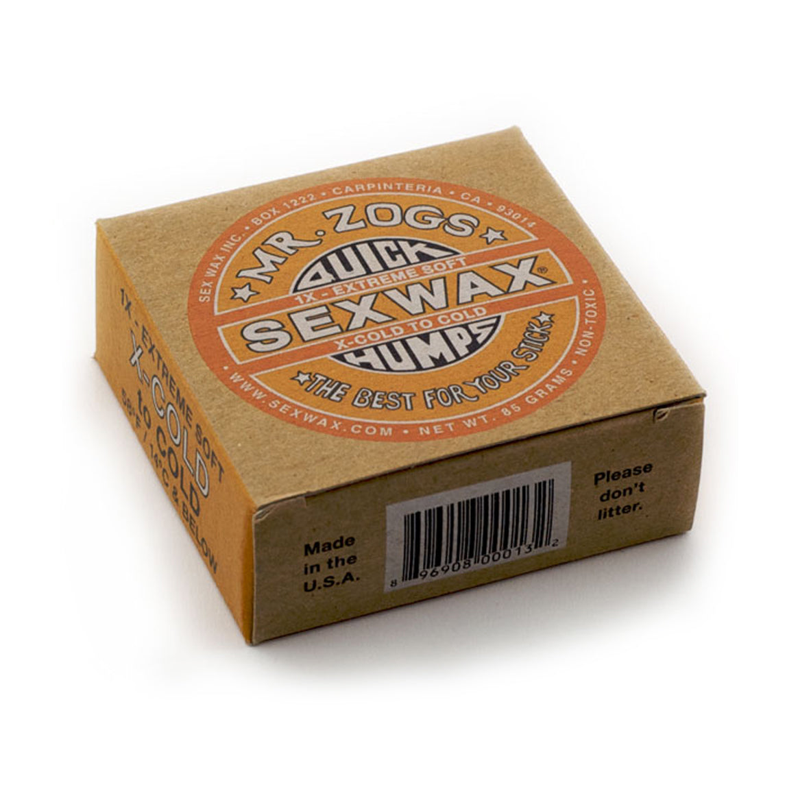 SexWax Quick Humps surfboard wax below +14 °C