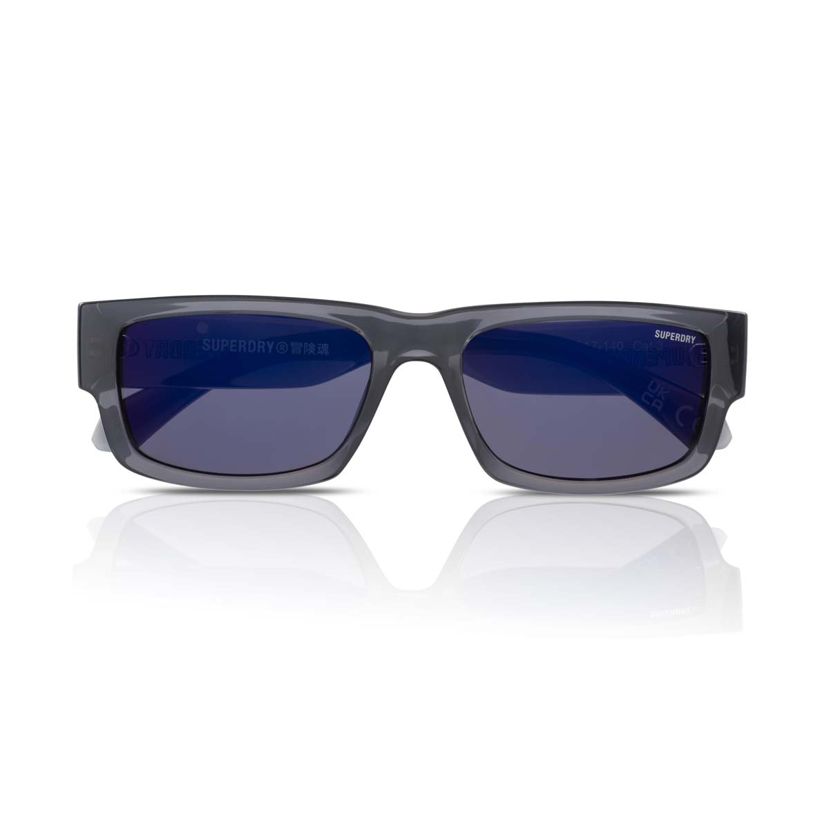 Sunglasses Superdry SDS 5005 108 – Grey Crystal/Smoke with Blue Flash Mirror