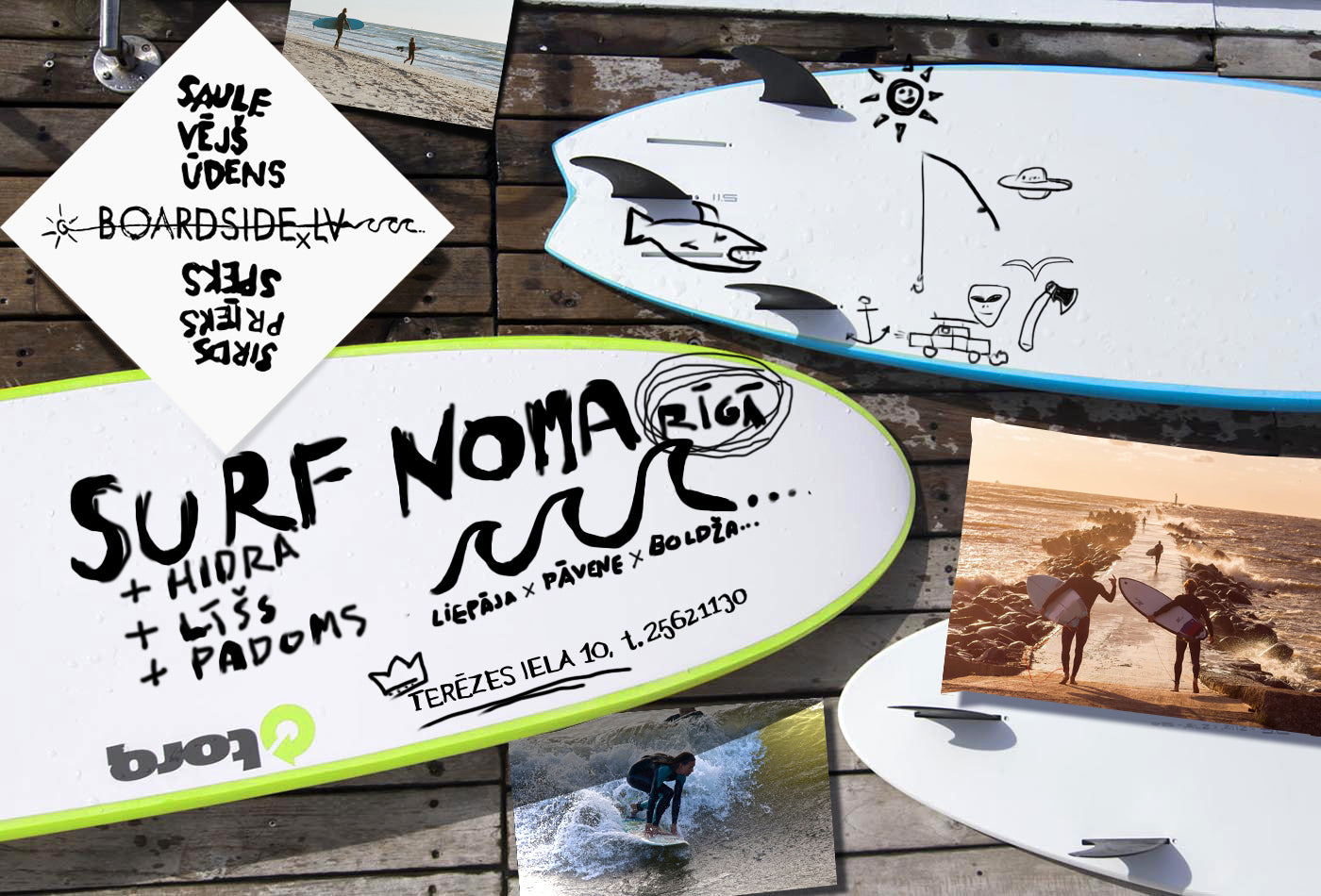 Surfboard Rental in Riga | ph. +371 25621130