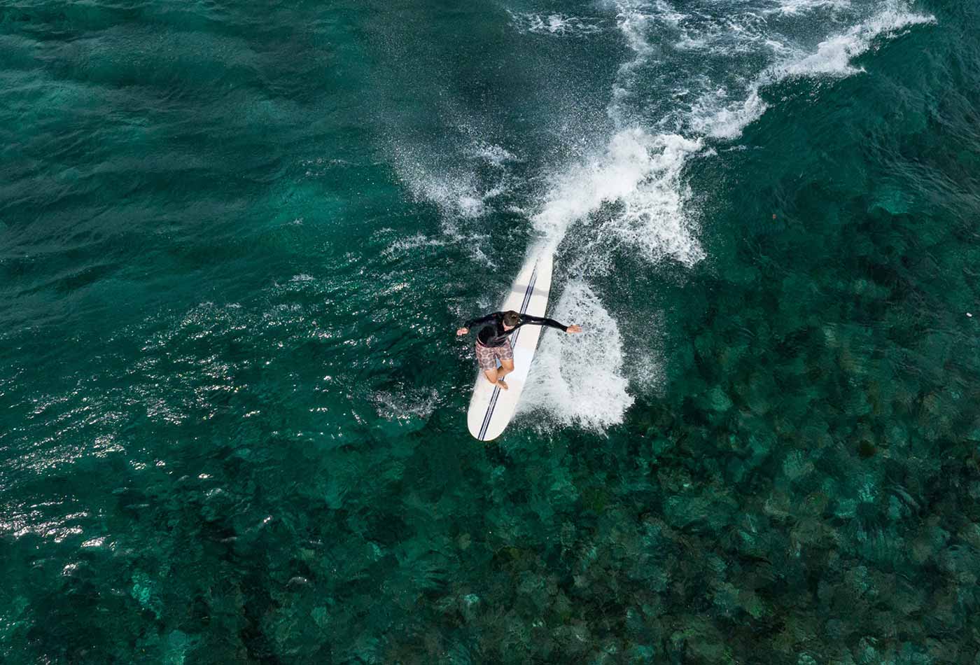 Longboard Surfboard TORQ ACT Prepreg The Don NR Bamboo – 9'1