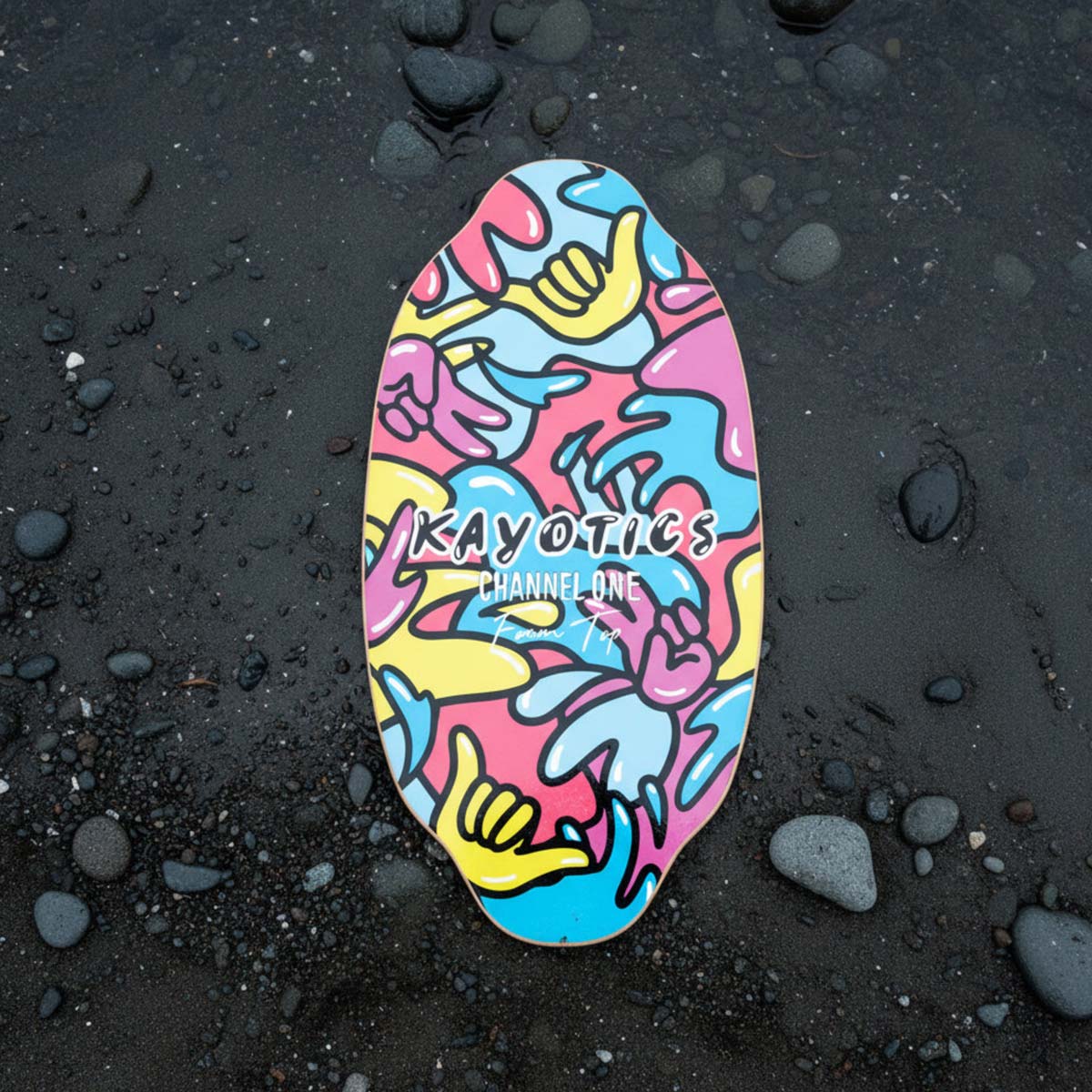 Kayotics Channel One Foam Top Skimboard Hang Loose – 100cm