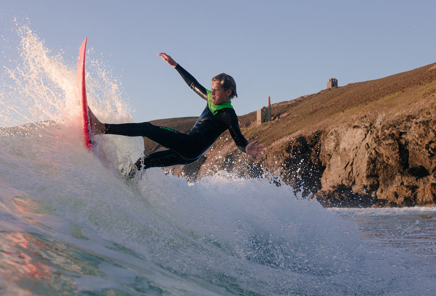 O’Neill Youth Hyperfreak 4/3+ Chest Zip Full Wetsuit – Grap/Smoke/Baliblu HT6