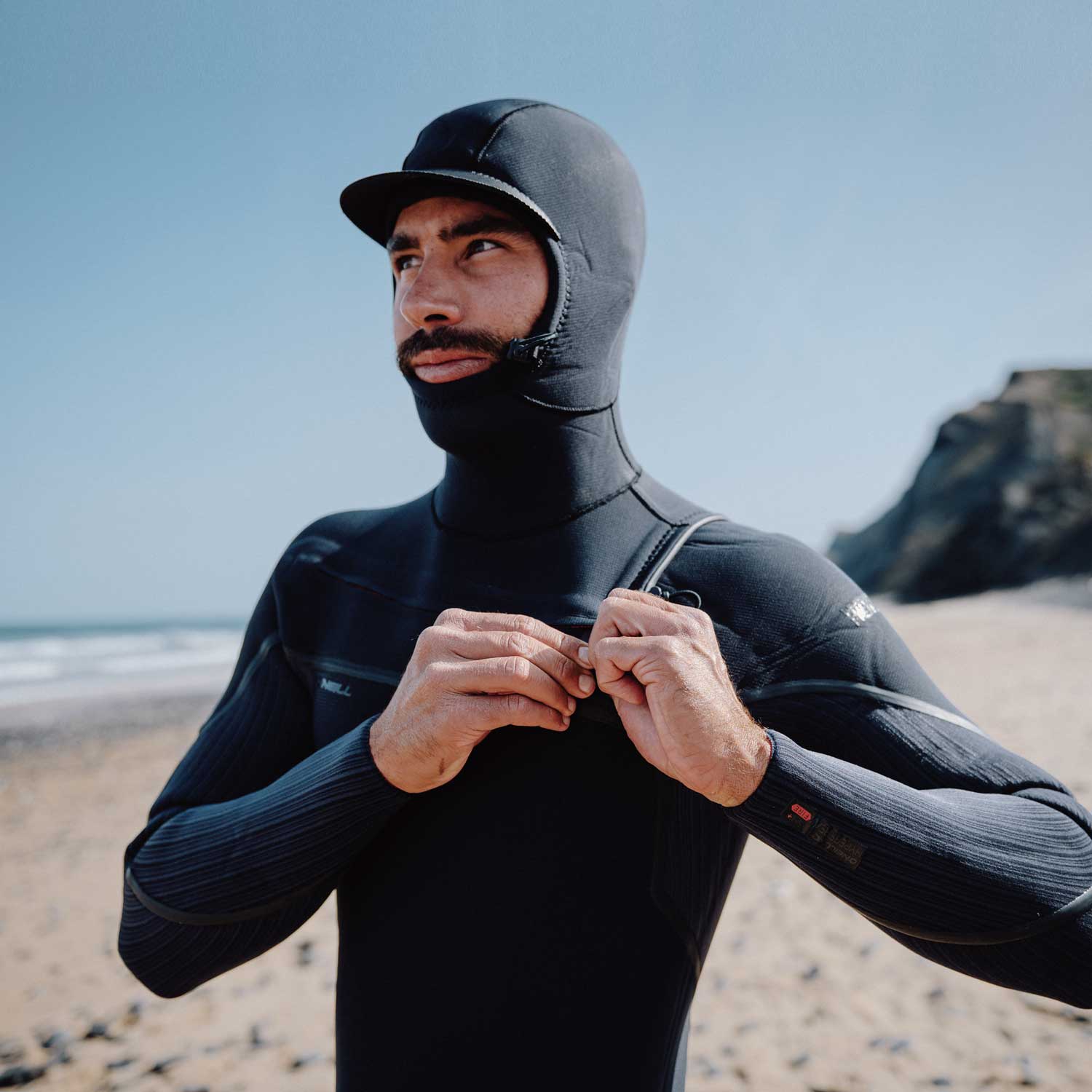 Wetsuit O'Neill Hyperfreak Fire 5/4+ mm Chest Zip w/Hood – Black A00
