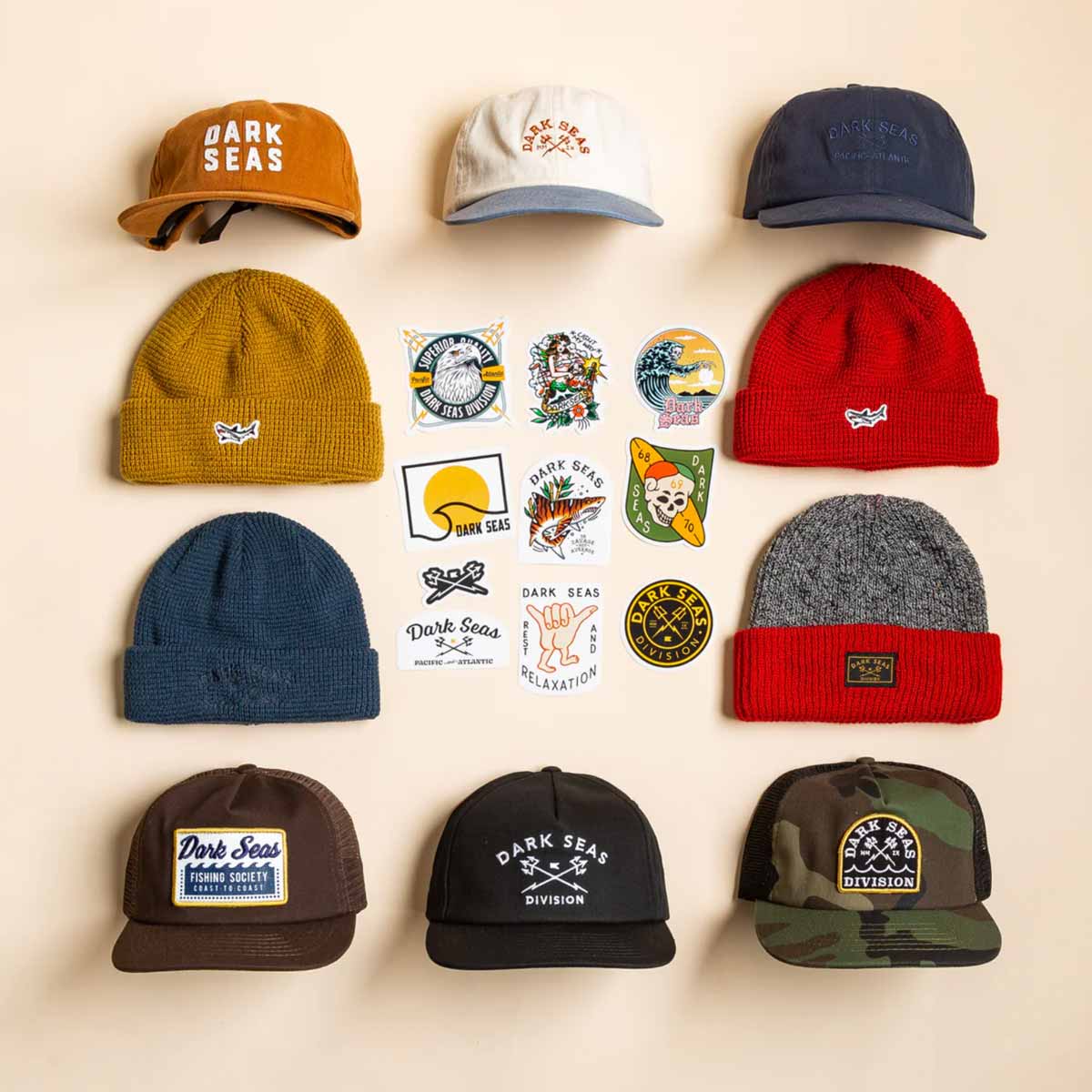 Dark Seas Tridents Low Pro Cap – Olive