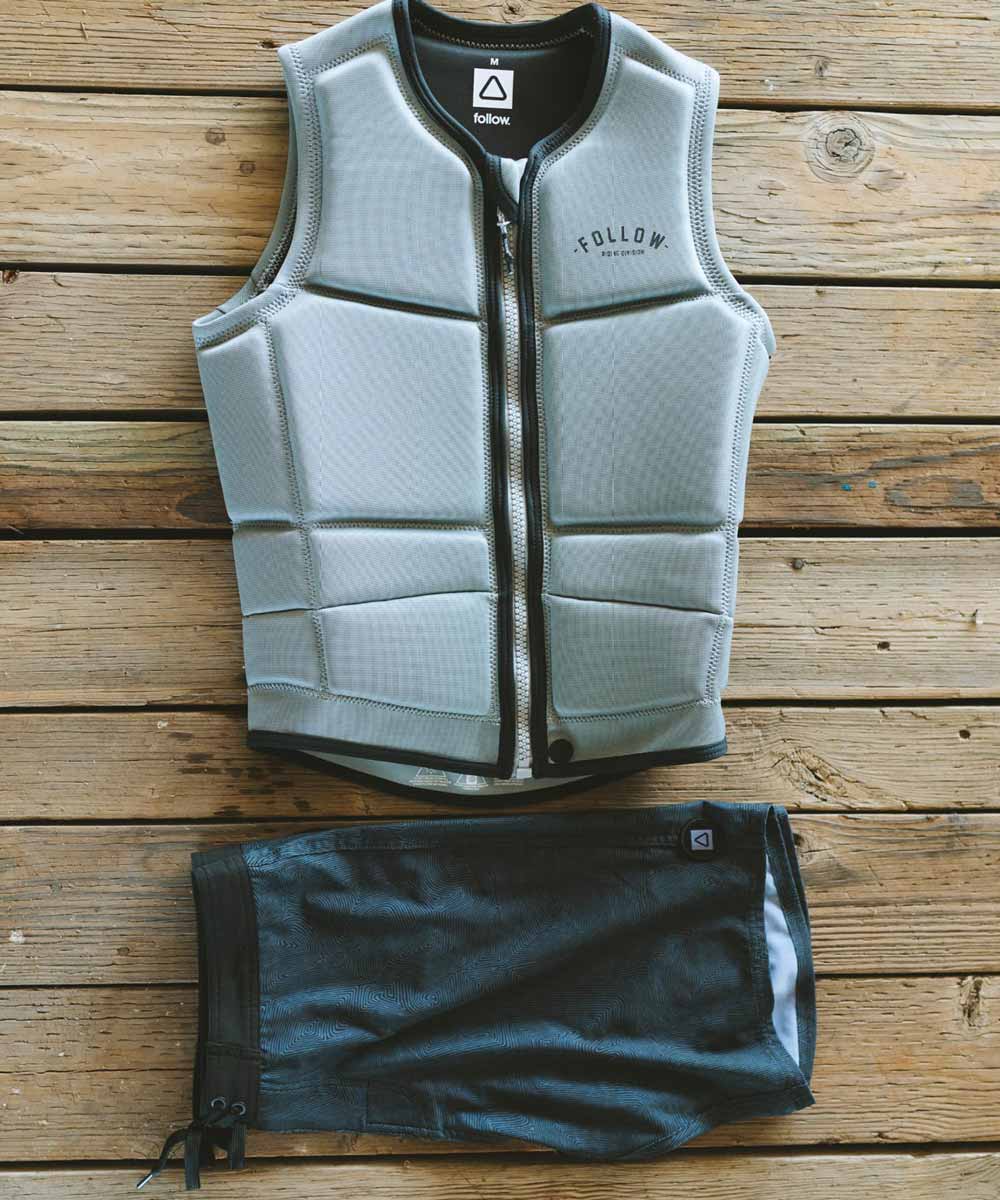 Follow Division Mens Impact Vest – Stone