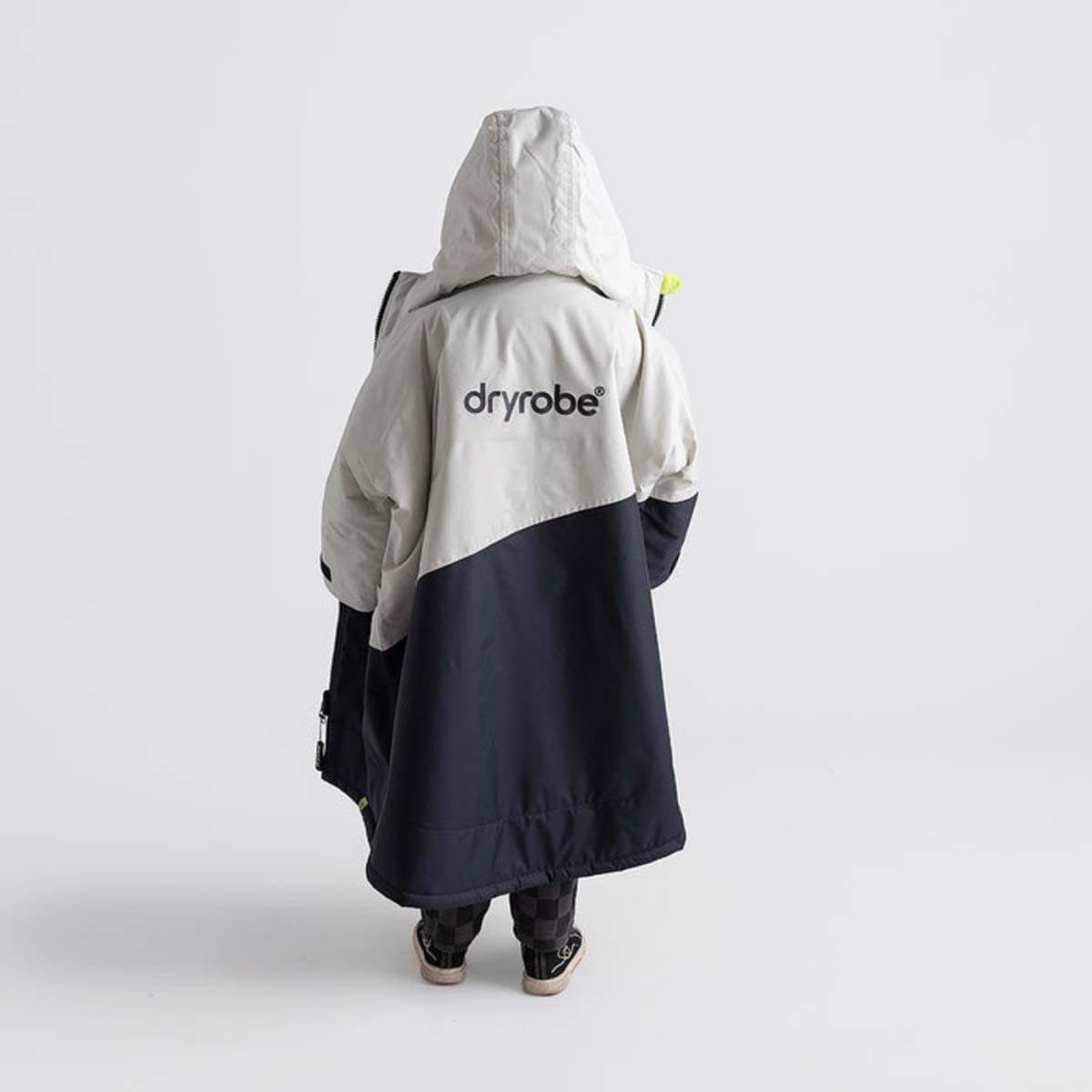 Dryrobe Advance Kids Changing Robe Waterproof Jacket - Grey Lime
