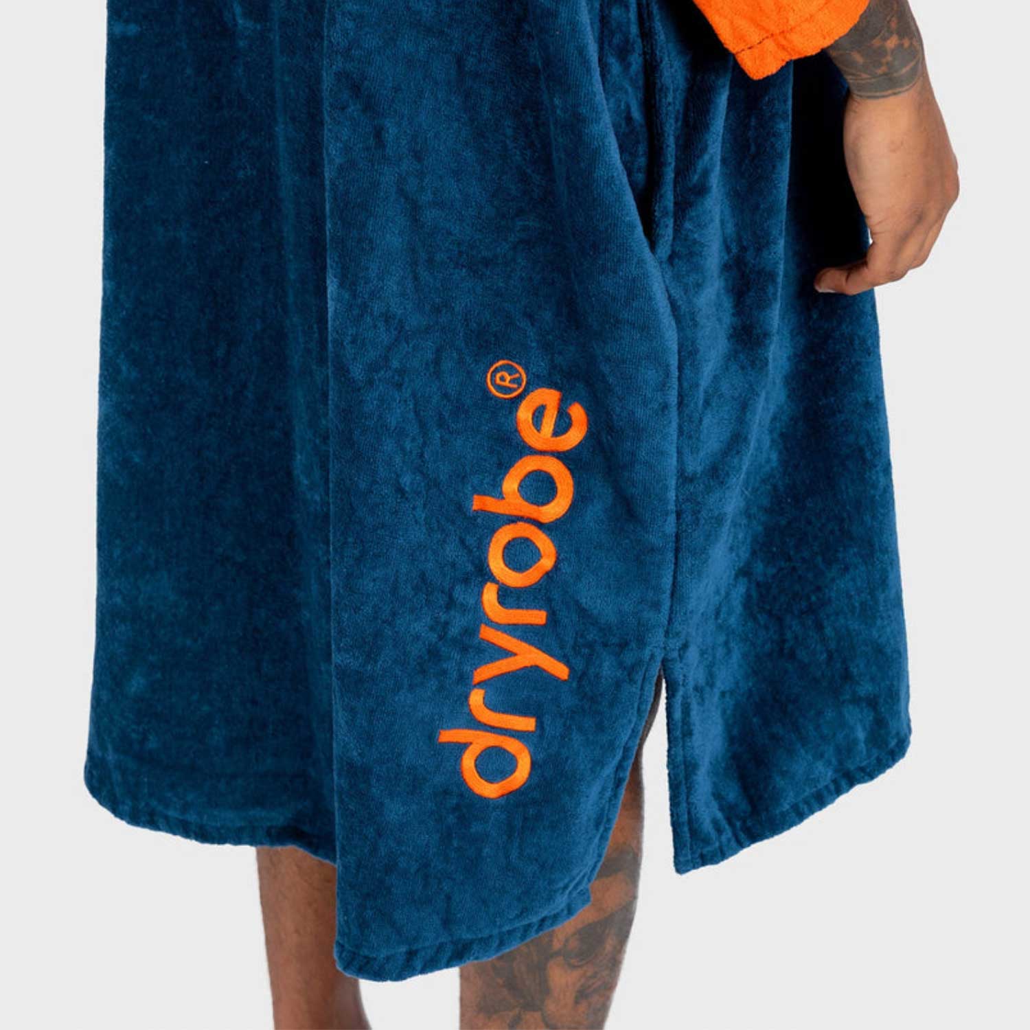 Dryrobe Full-Zip Organic Towel Changing Robe - Blue Orange