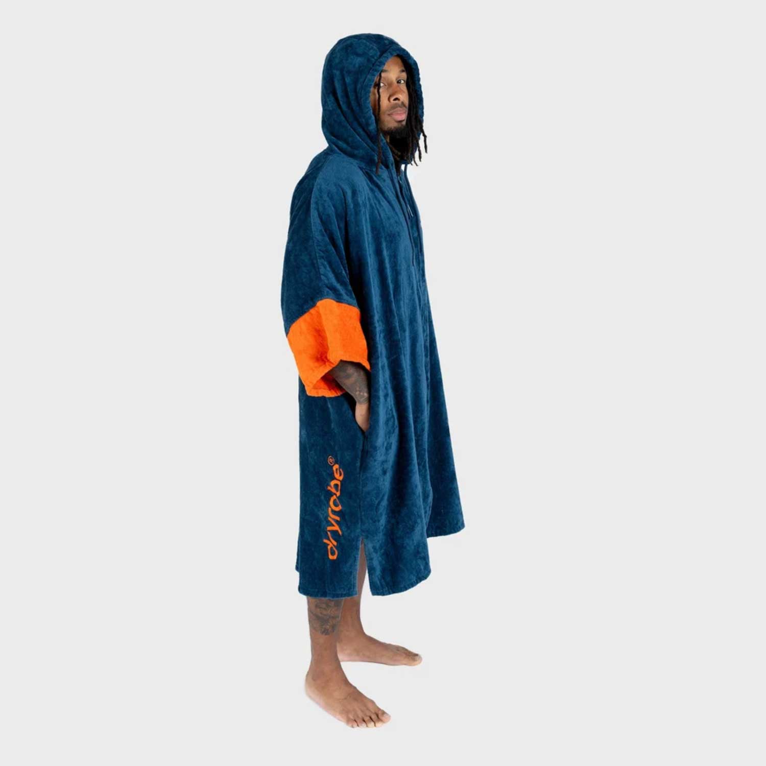 Dryrobe Full-Zip Organic Towel Changing Robe - Blue Orange