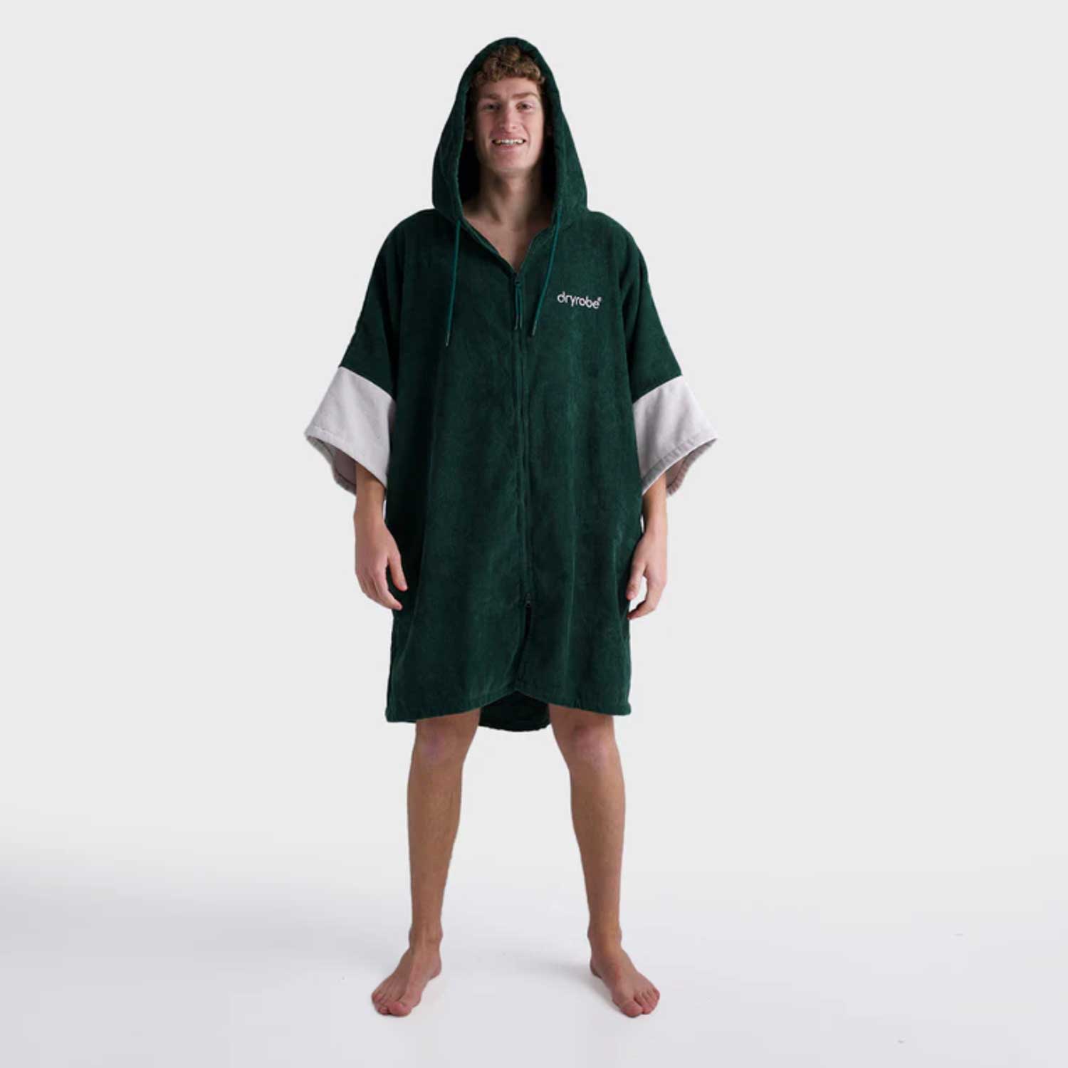 Dryrobe Full-Zip Organic Towel Changing Robe - Green