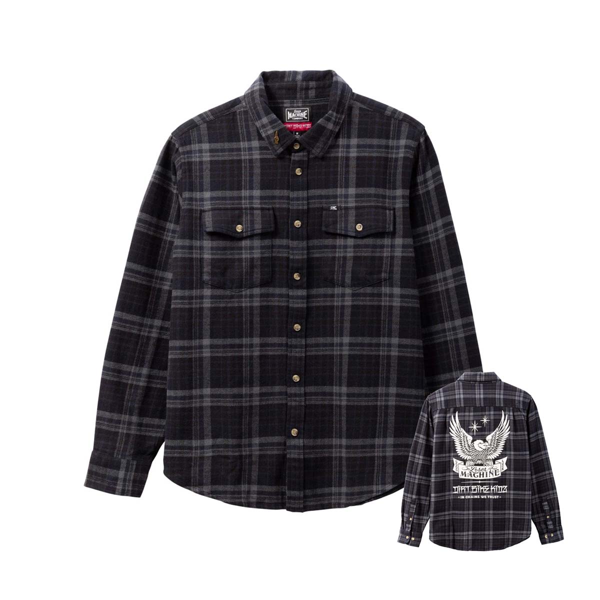 Loser Machine Step Up Woven Flannel Shirt – Black/Navy