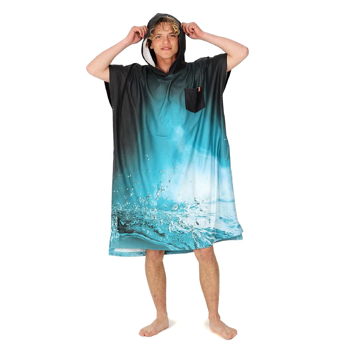 After Essentials Micro Fleece Poncho Towel – Underwater