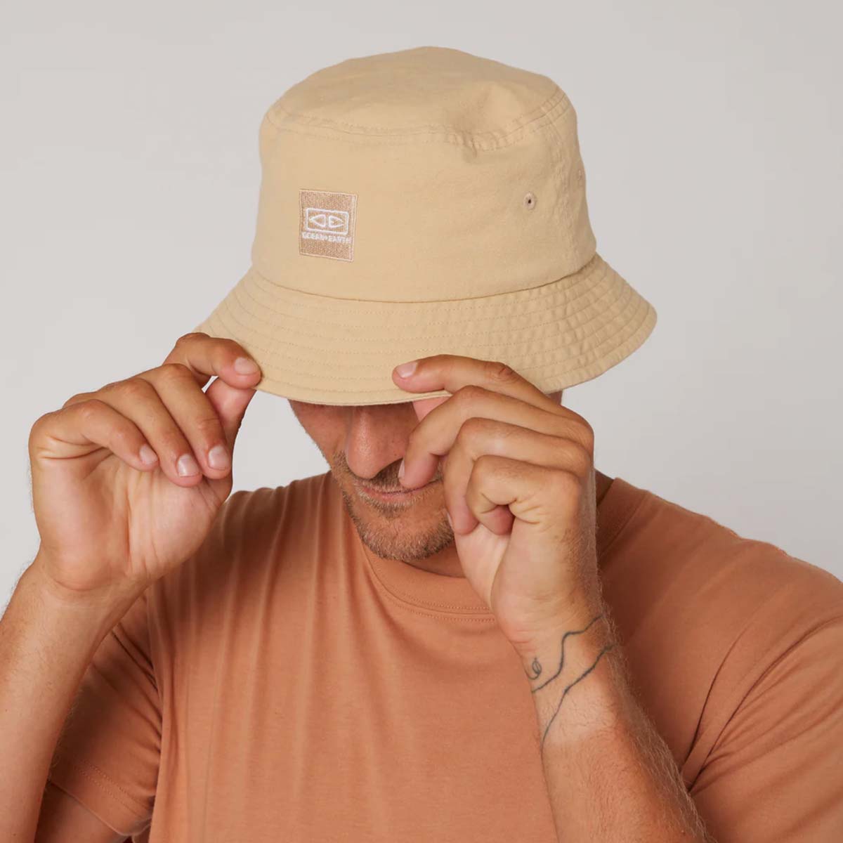 Ocean and Earth Corp Bucket Hat – Tan